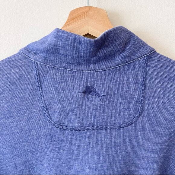 Tommy Bahama Reversible Quarter Zip Pullover Long Sleeves Men size XL Blue Gray - Picture 3 of 12